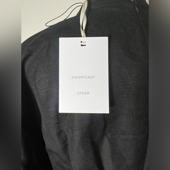 Significant Other Linen Blend Lola Dress Black - Picture 11 of 14